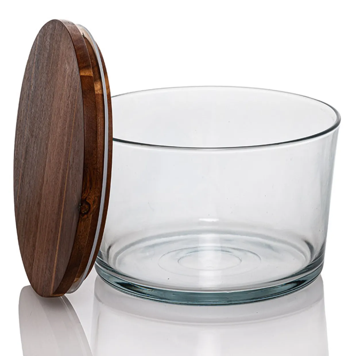 Jar Store Anchor Glass Party Bowl with Acacia Lid | 2 Pack