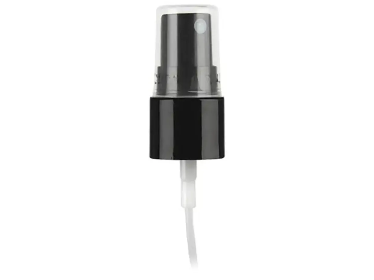 Jar Store Black 20-410 Smooth Side Fine Mist Sprayer with 3 1/8" Dip Tube | 36 Pack