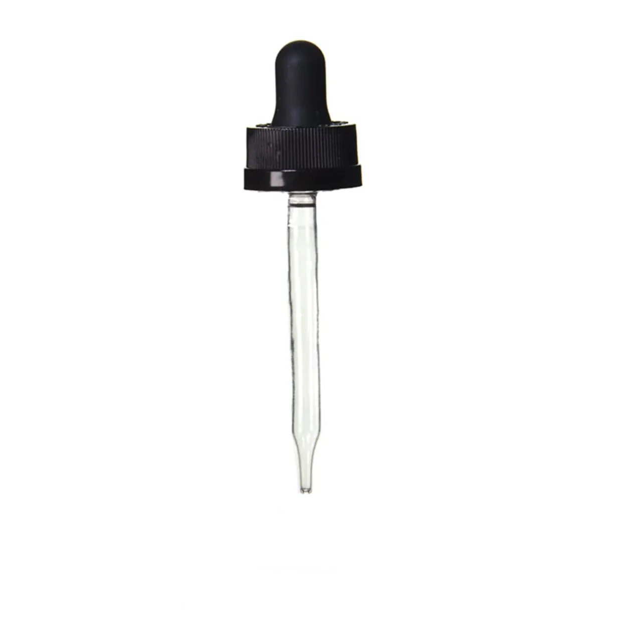 Jar Store 20-400 Black PP Child Resistant Dropper 89mm Pipette | 18 Pack