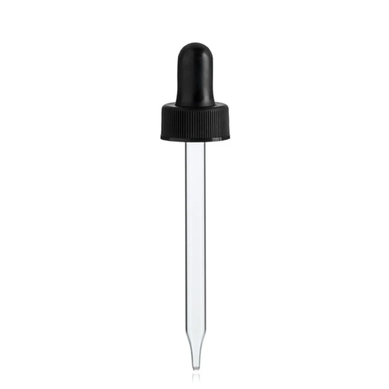 Jar Store 20-400 Black PP Dropper 89mm Pipette | 18 Pack