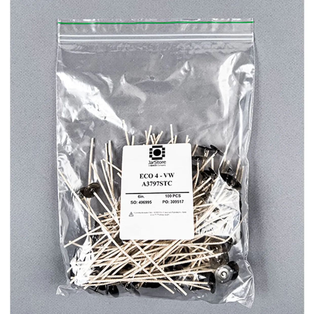 Jar Store ECO-4 6" Pre-tabbed Wick | 100 Pack