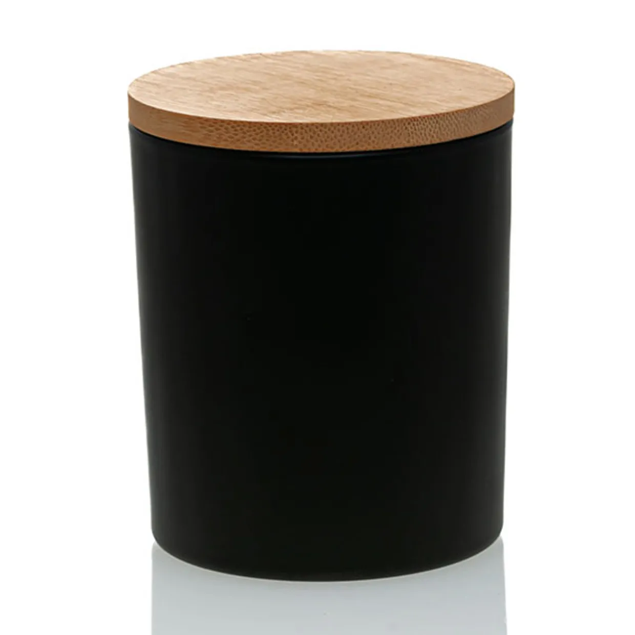 Jar Store Matte Black Colored Candle Jar - 14.5 oz with Bamboo Lid | 12 Pack