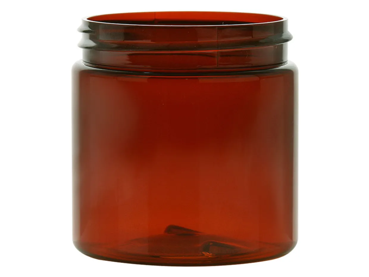 Jar Store 4 oz Amber PET Straight Sided Jar 58-400 | 36 Pack