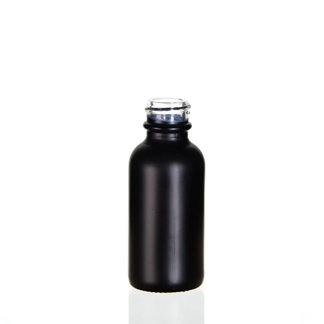 Jar Store 1 oz Black Boston Round Bottle 20-400 | 25 Pack