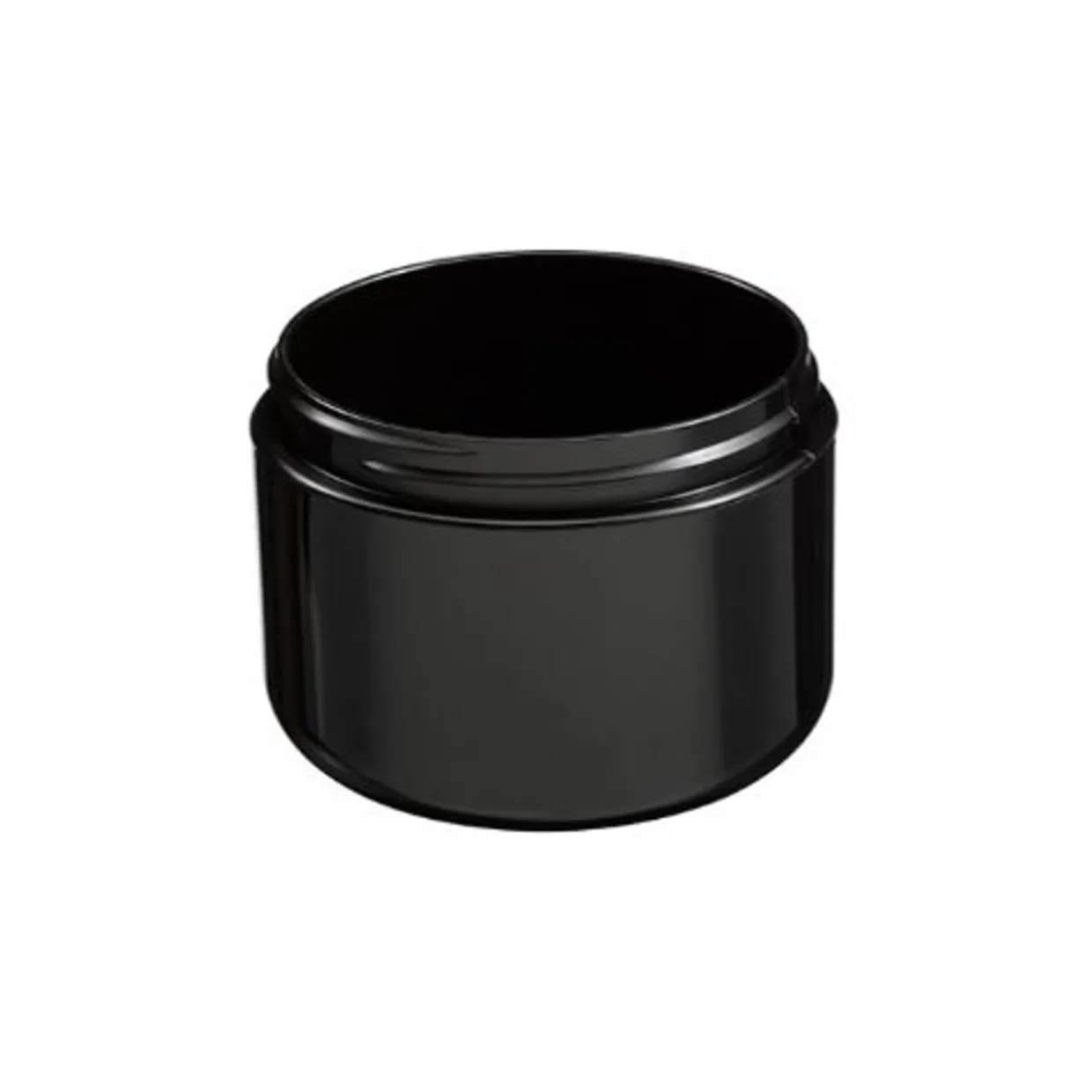 Jar Store 8 oz Black Double Wall Jar Round Base 89-400 | 36 Pack