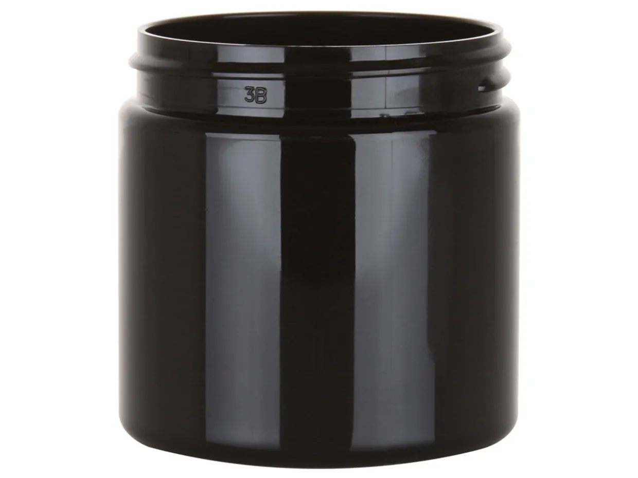 Jar Store 4 oz Black PET Straight Sided Jar 58-400 | 36 Pack