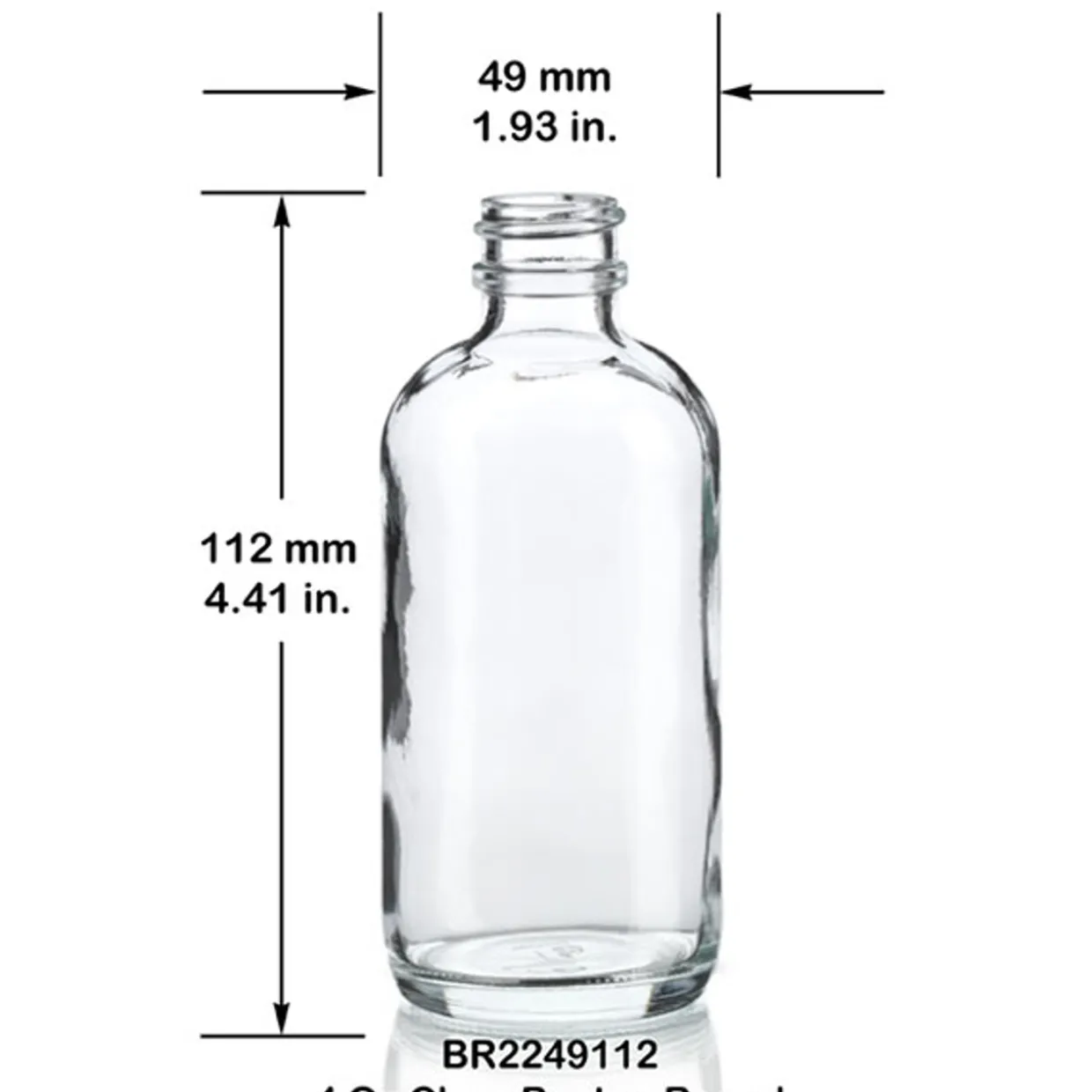 Jar Store 4 oz Clear Boston Round Bottle 22-400 | 12 Pack