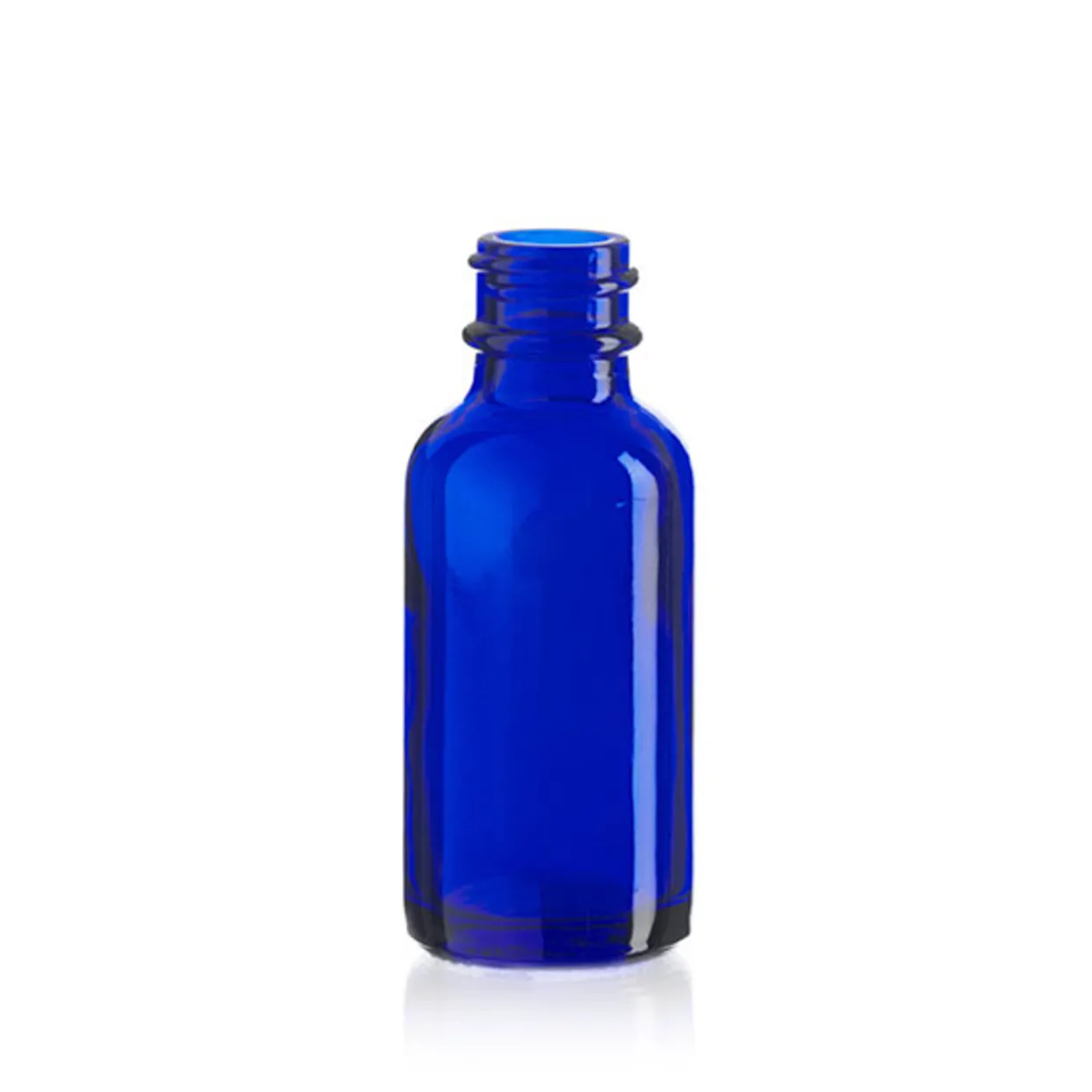 Jar Store 1 oz Cobalt Blue Boston Round Bottle 20-400 | 25 Pack