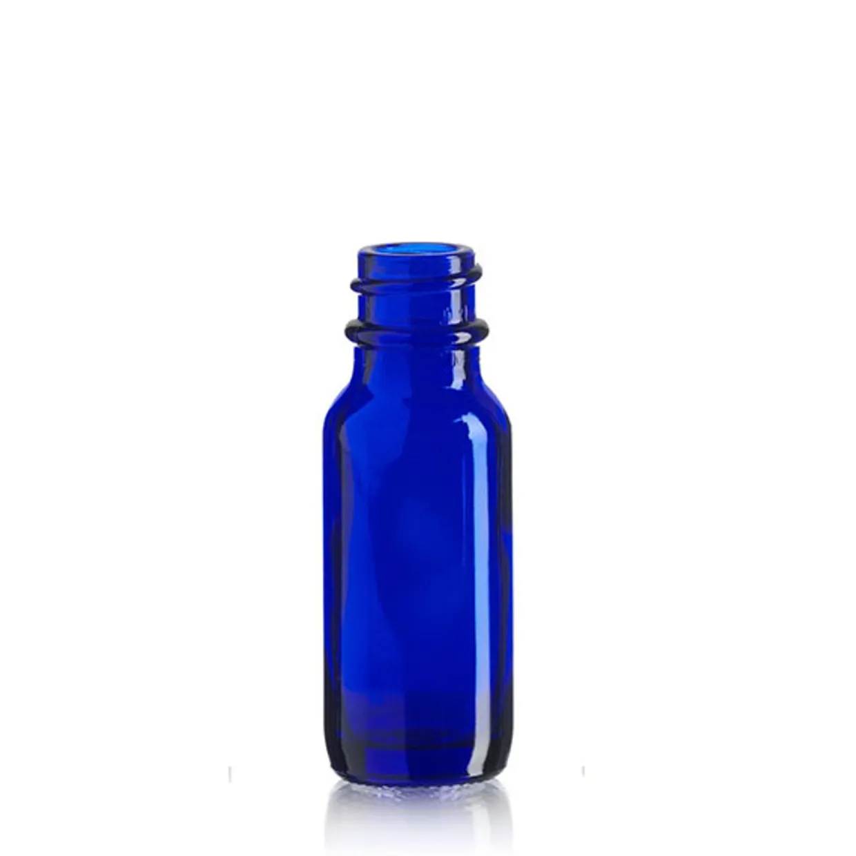 Jar Store 1/2 oz Cobalt Blue Boston Round Bottle 18-400 | 25 Pack