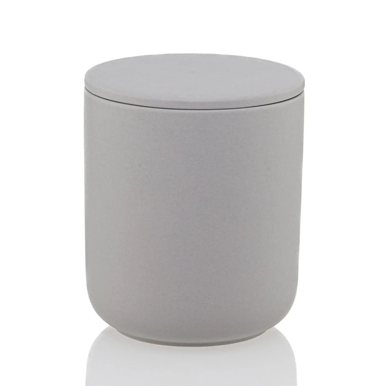 Jar Store 12.7 oz Gray Ceramic Candle Jar with Lid | 16 Pack