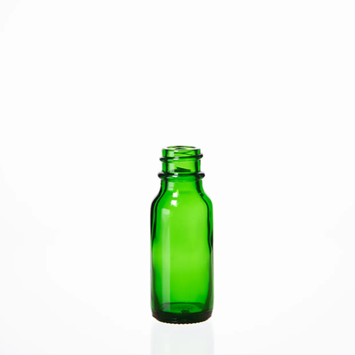 Jar Store 1/2 oz Green Boston Round Bottle 18-400 | 25 Pack