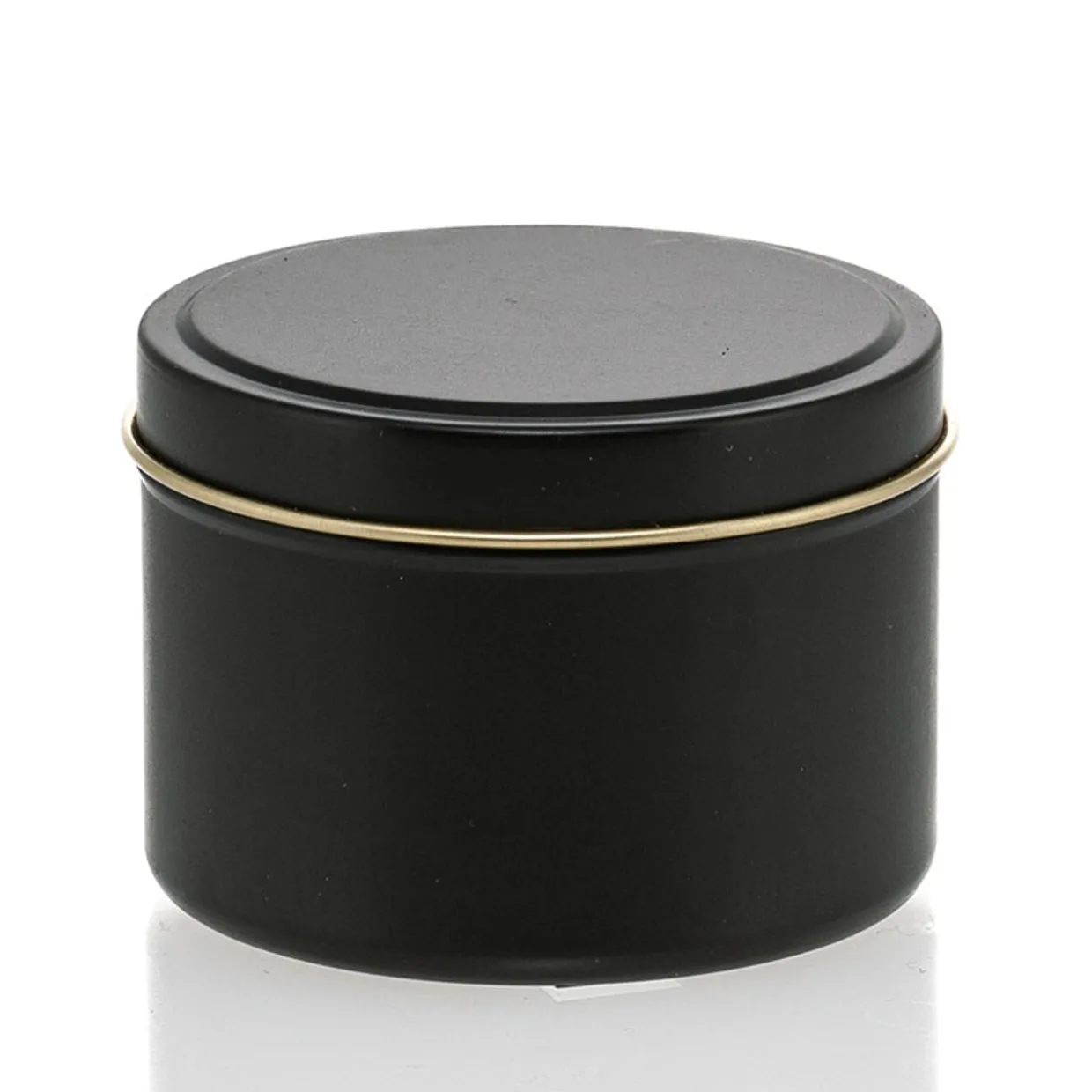 Jar Store 6 oz Black Candle Tin with Feet | 12 Pack