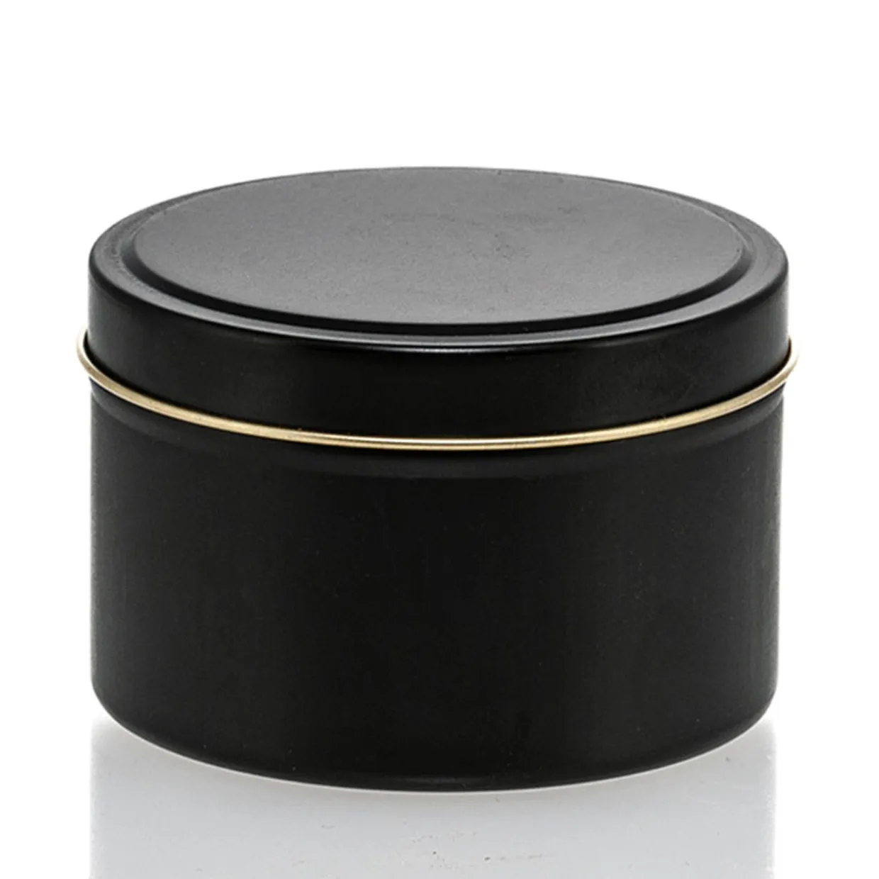 Jar Store 8 oz Black Candle Tin with Feet | 12 Pack
