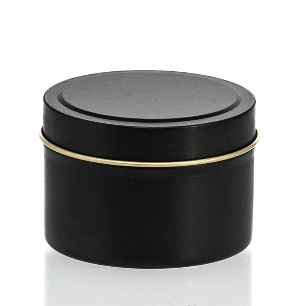 Jar Store 4 oz Black Candle Tin with Feet | 12 Pack