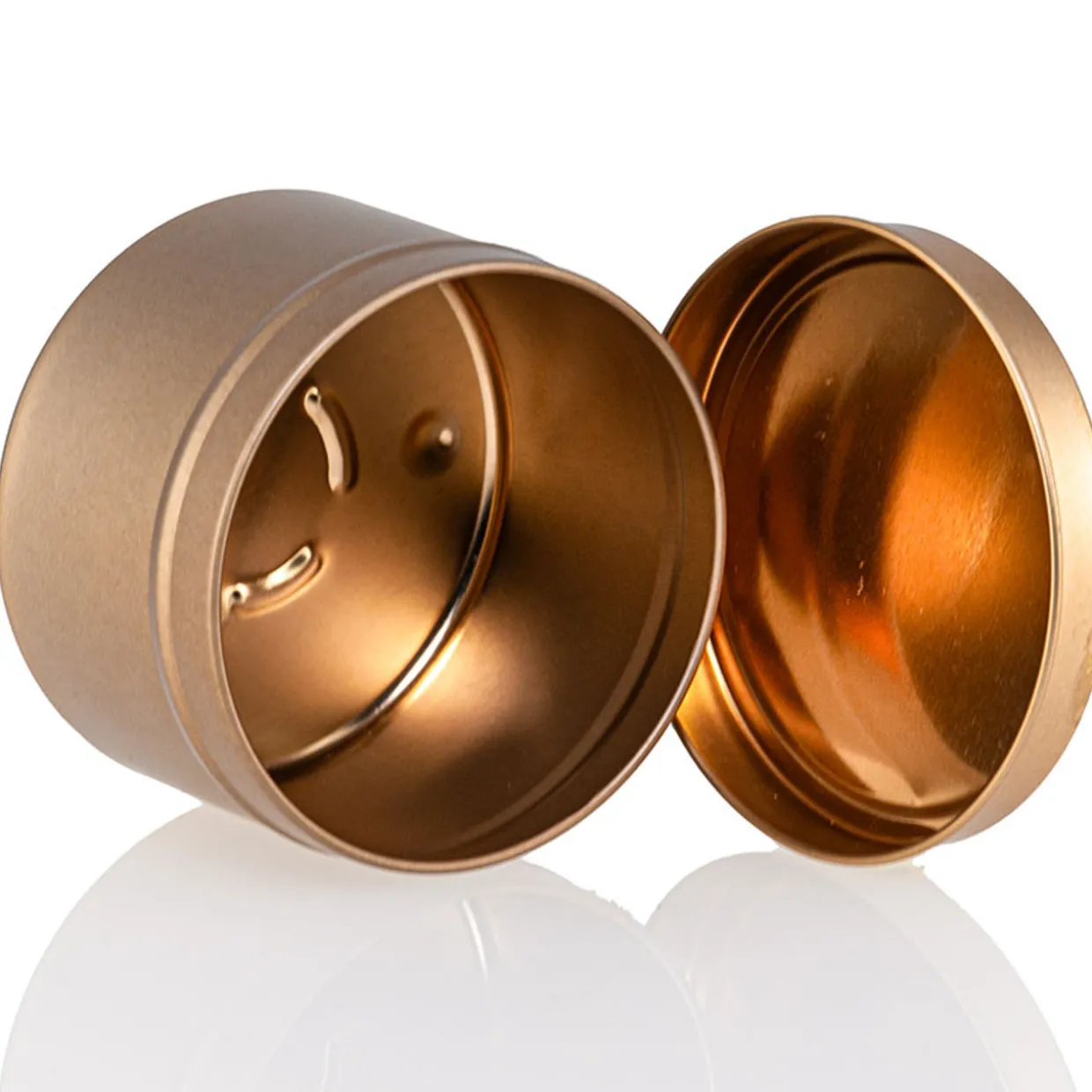 Jar Store 6 oz Rose Gold Candle Tin with Feet | 12 Pack