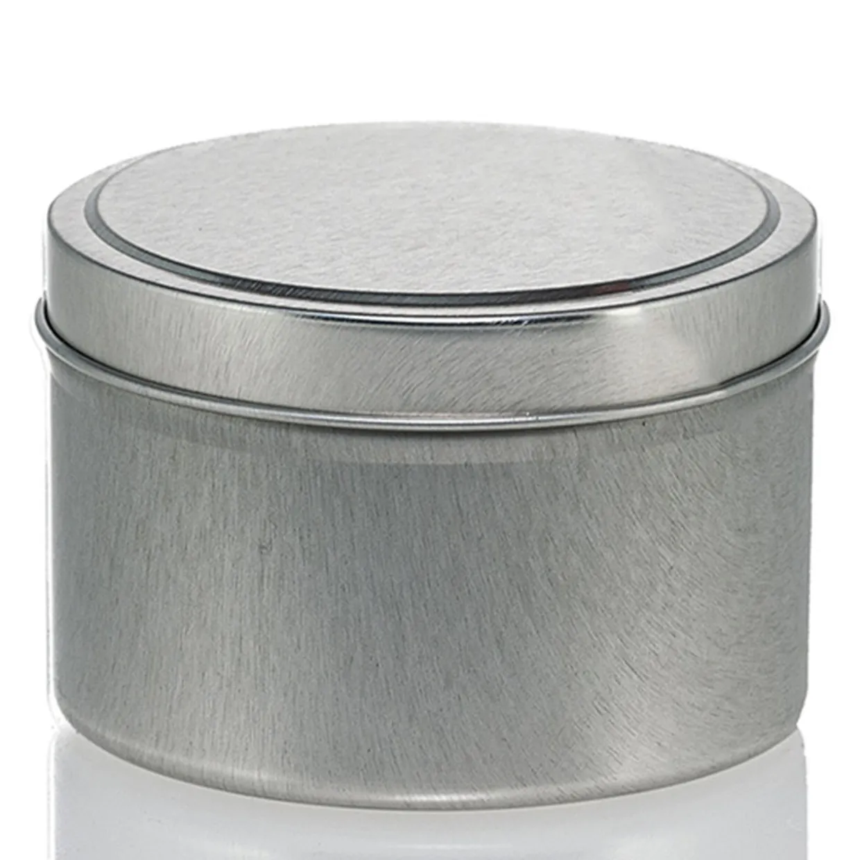 Jar Store 12 oz Silver Candle Tin with Feet | 12 Pack