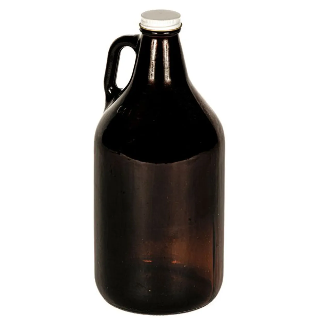 Jar Store 64 oz Libbey Amber Growler with Cap | 6 Pack