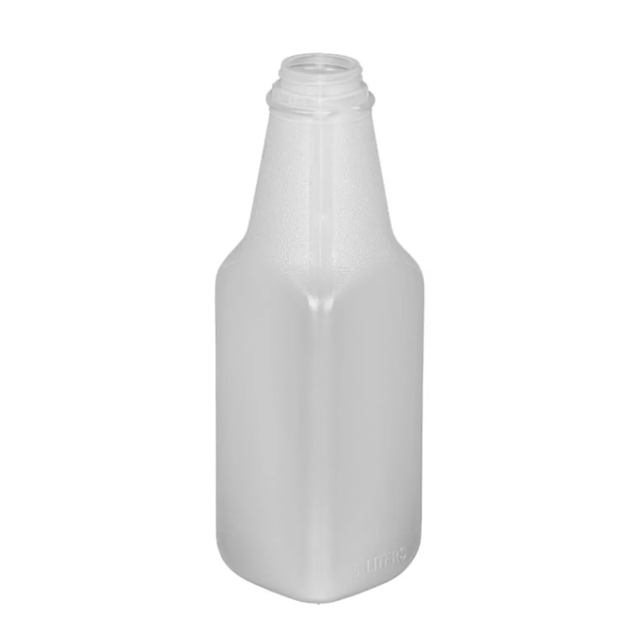 Jar Store 32 oz Natural HDPE Tall Square Tamper Evident Bottle 38-400 | 12 Pack