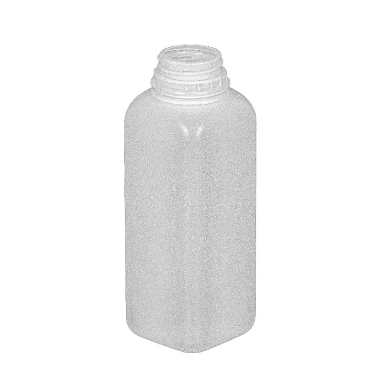 Jar Store 16 oz Natural HDPE Tall Square Tamper Evident Bottle 38-400 | 12 Pack