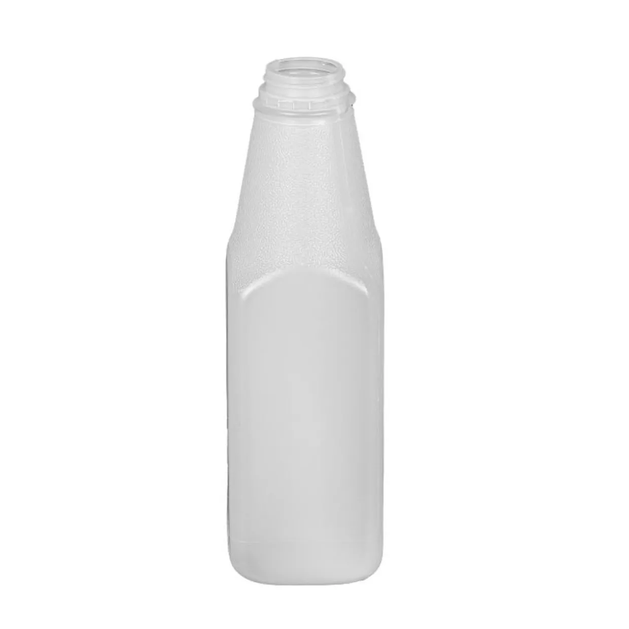 Jar Store 32 oz Natural HDPE Tall Square Tamper Evident Bottle 38-400 | 12 Pack