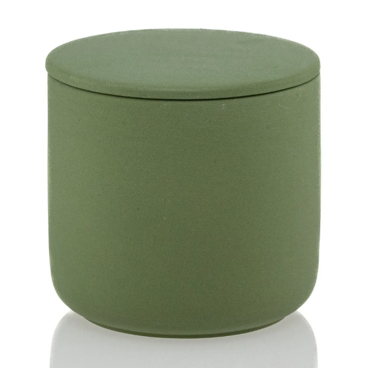 Jar Store 13.5 oz Olive Green Ceramic Candle Jar with Lid | 16 Pack