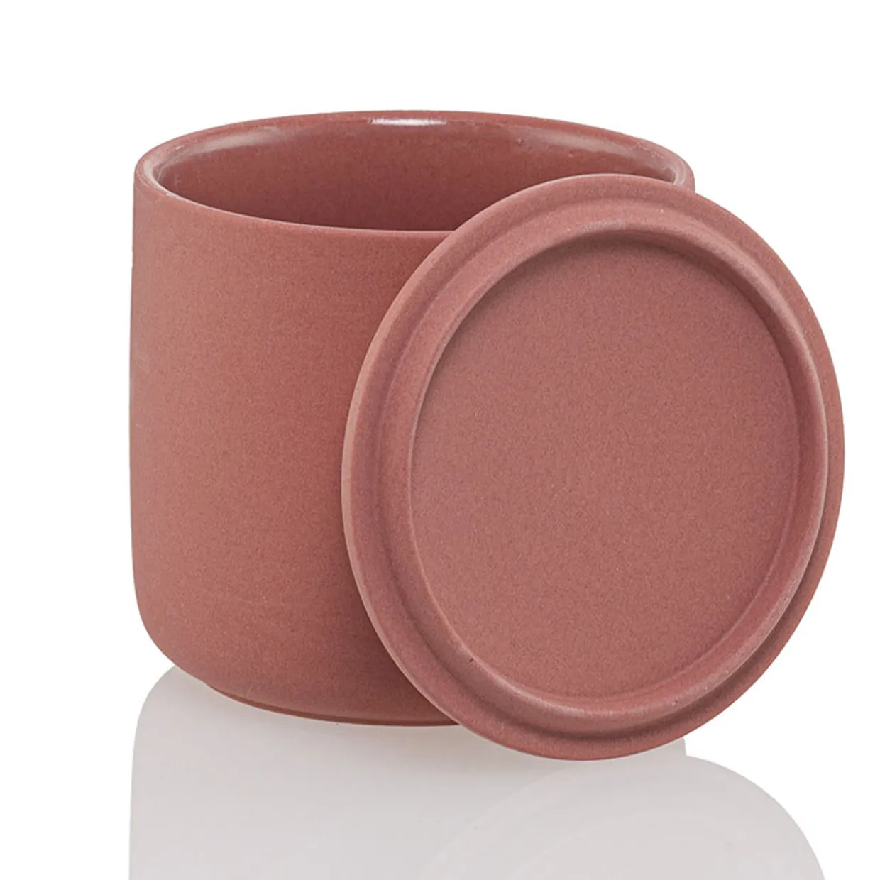 Jar Store 13.5 oz Rose Pink Ceramic Candle Jar with Lid | 16 Pack