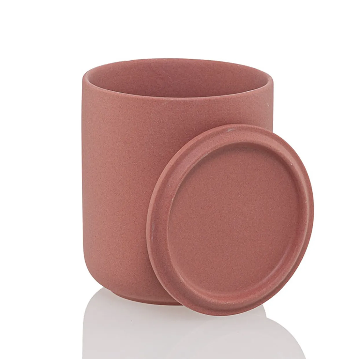 Jar Store 12.7 oz Rose Pink Ceramic Candle Jar with Lid | 16 Pack