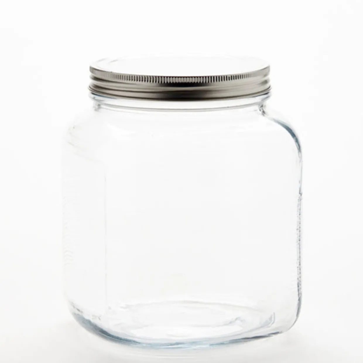 Jar Store 2 Quart Anchor Cracker Jar with Brushed Metal Cover | 4 Pack