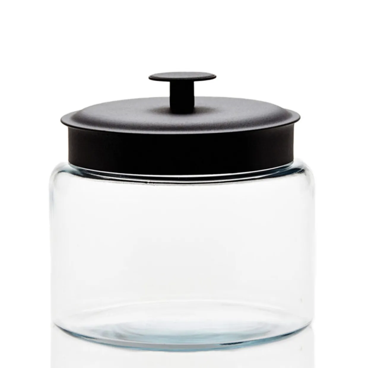 Jar Store 2 Quart Anchor Mini Montana Jar with Black Metal Cover | 2 Pack