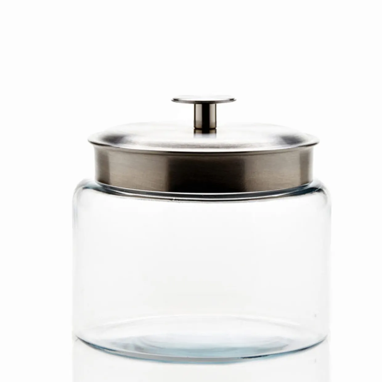 Jar Store 2 Quart Anchor Mini Montana Jar with Silver Metal Cover | 2 Pack