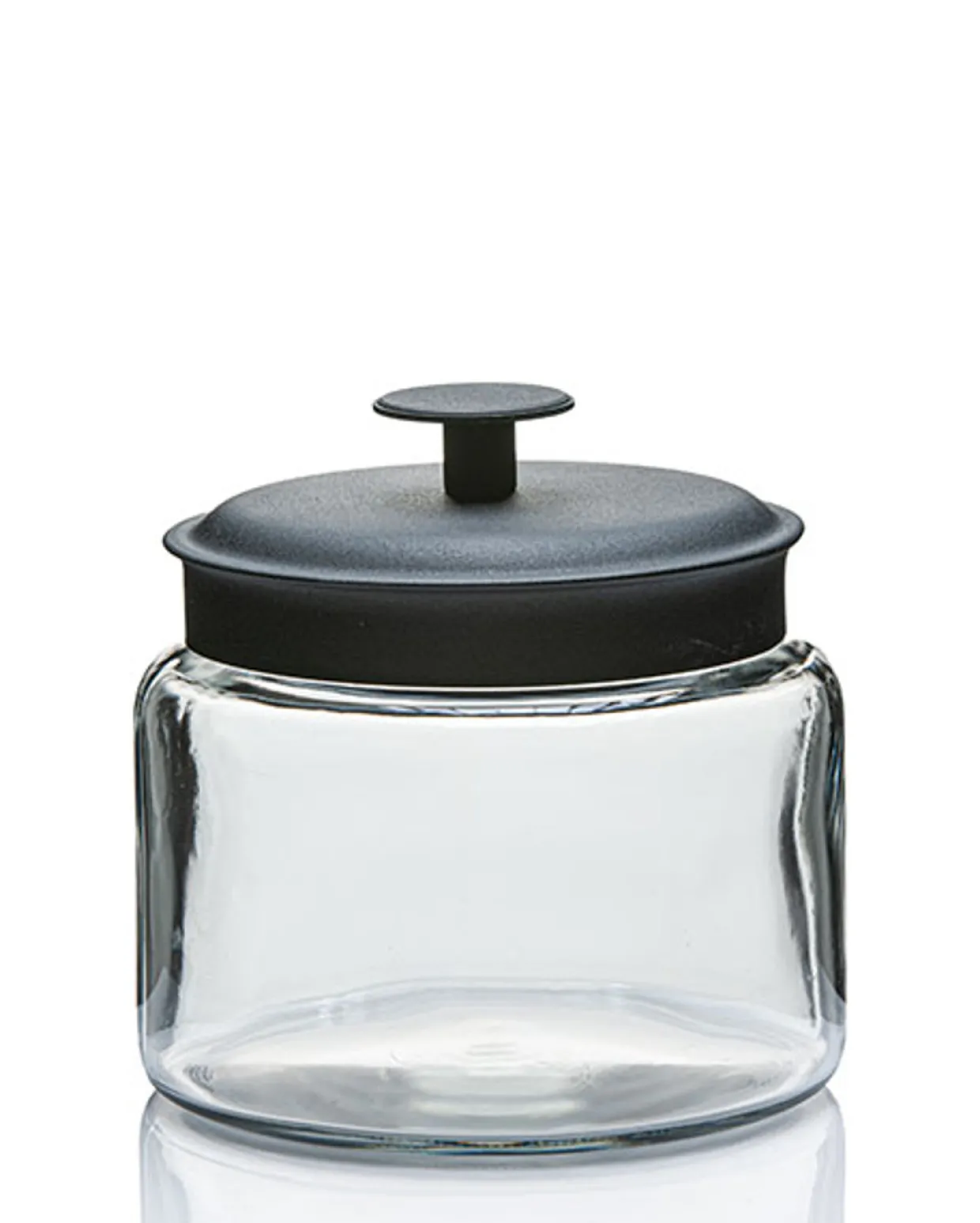 Jar Store 1 1/2 Quart Anchor Montana Jar with Black Metal Cover | 4 Pack