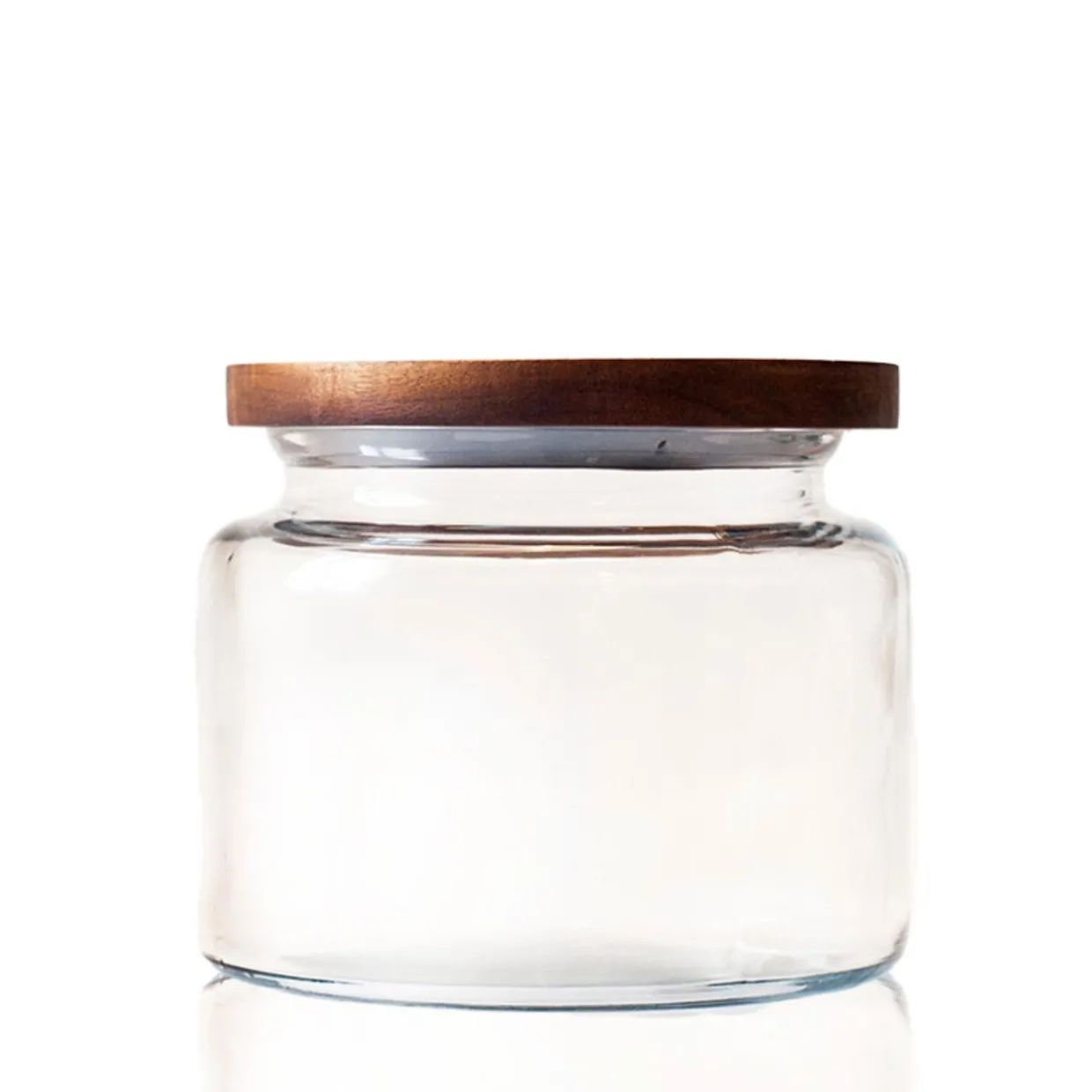 Jar Store 2 Quart Modern Montana Jar with Wooden Acacia Lid | 2 Pack