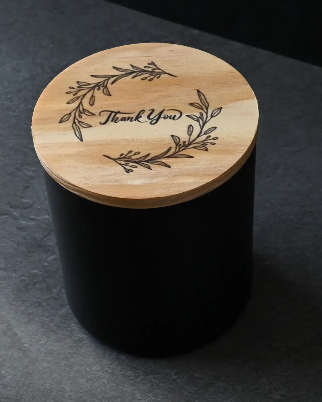 Jar Store Thank You Wood Lid | 12 Pack