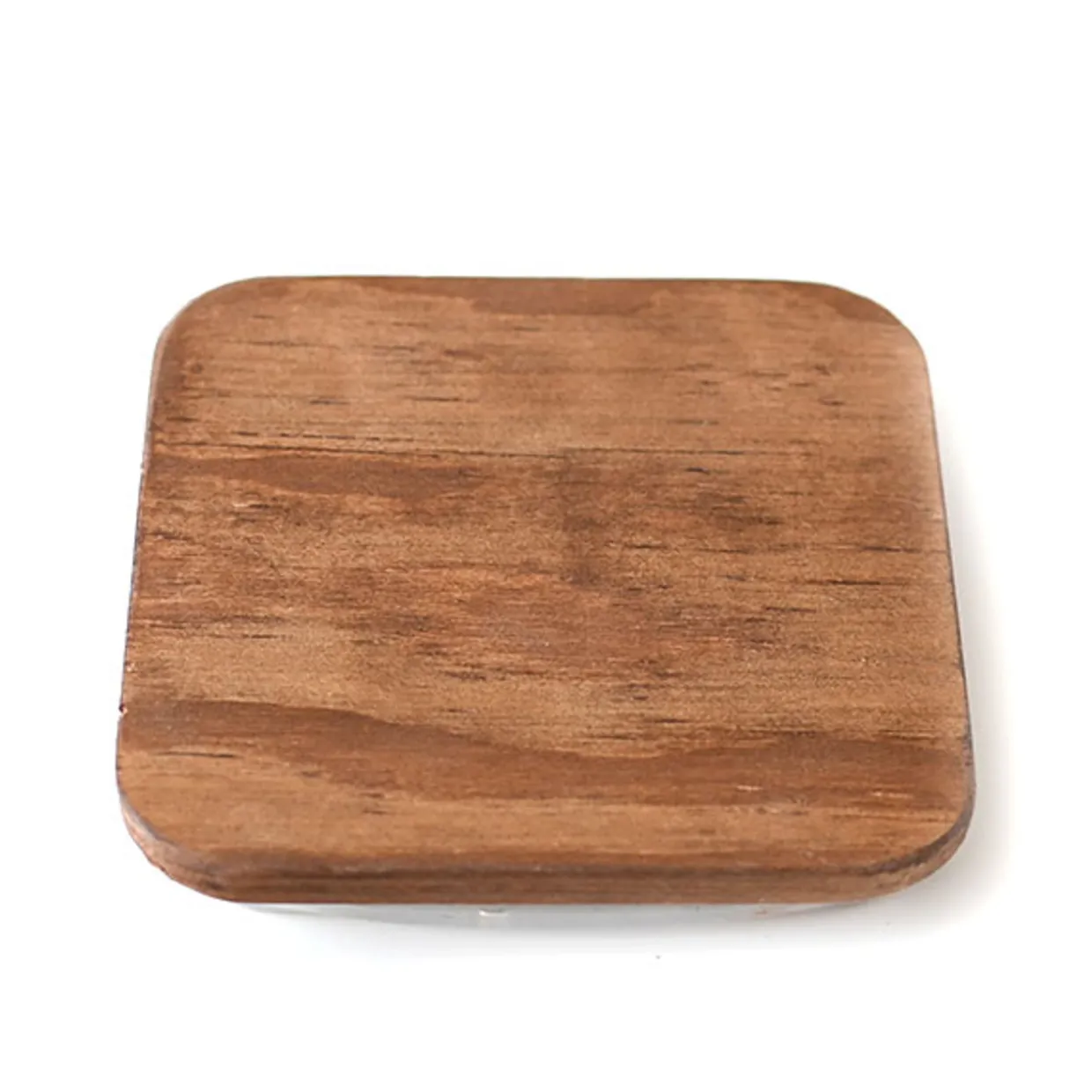 Jar Store Timber Square Stained Wood Candle Lid | 12 Pack