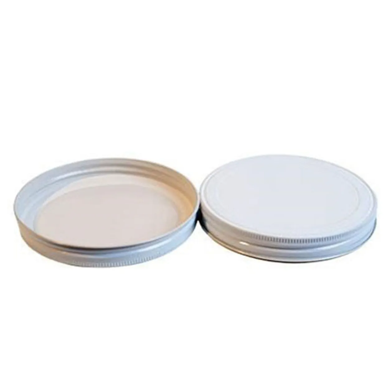 Jar Store 110-400 White Metal Lid | 4 Pack