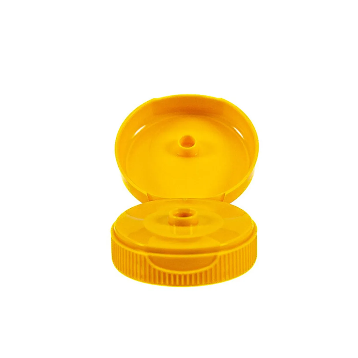 Jar Store Yellow 38-400 Flip Top Closure with Liner | 12 Pack